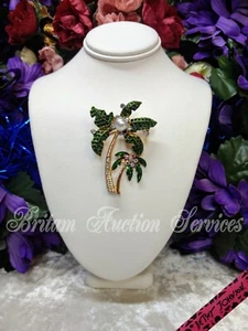 BETSEY JOHNSON ADORABLE PALM TREES BROOCH PIN, BRAND NEW - Picture 1 of 2