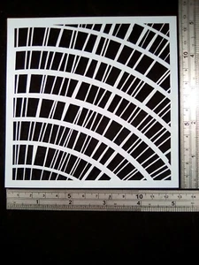 Geometric Sunburst Art Stencil Embossing Scrapbooking Cardmaking Ink Airbrush #L - Picture 1 of 9