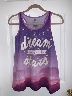 SLEEPWEAR - Tank Top - JUSTICE - Purple - Dream Under the Stars - Sz 14 - Image 1 of 3