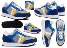 Men's Shoes Trussardi 77A00248 Sneaker Leather Sports Casual Comfort Low Blue 43