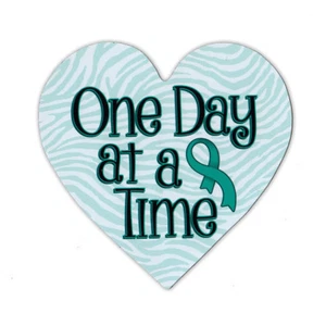 Magnetic Bumper Sticker - Cervical Cancer Support Heart - Awareness Magnet - Picture 1 of 1