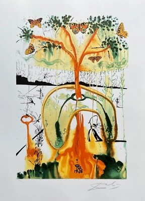 Salvador Dali Alice In Wonderland Mad Tea Party Limited Edition Art Lithograph - Image 1 of 4