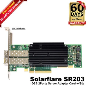 SolarFlare SR203 10Gb Dual Port SFP+ Network Adapter PCIe Server SF10-050020 - Picture 1 of 5