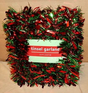 Tinsel Garland Metallic You Choose Many Types 15 Ft.- 4.57M Christmas NIB 229N - Picture 1 of 16