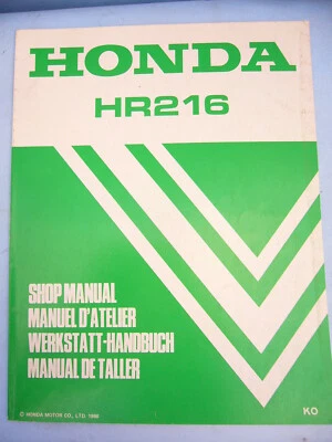 Manuale officina cartaceo, shop manual, Honda rasaerba HR216 - Immagine 1 di 3