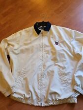 Vintage Polo Golf Ralph Lauren Crest Beige Windbreaker Jacket - Men M w/defects