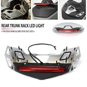 Fit For Honda Goldwing GL1800 2021-2024 Rear Trunk Luggage Rack LED Brake Light  - Zdjęcie 1 z 8