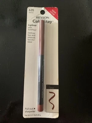 Revlon Colorstay Lip Liner Soft Flex Sienna 635 Built-in Sharpener Long Wear - Image 1 of 2