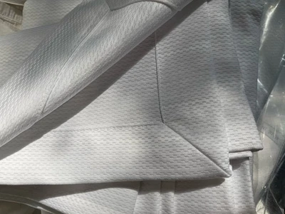 Matouk Italy NWT 1pc F/Q Coverlet Augusta White 100% Cotton - Image 1 of 4