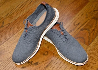Zapatos grises con punta de ala Cole Haan originales de punto Grand para hombre C27961 - talla 8,5 M ¡NUEVOS! Foto 1 de 4