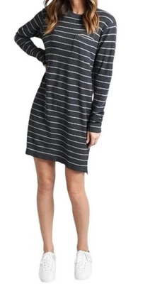 ATM Anthony Thomas Melillo Striped Pique Tshirt Dress Size Medium Pima Cotton - Image 1 of 4