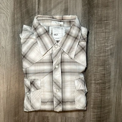 BKE Slim Fit Manga Larga Perla Botón a Presión - 2XL Foto 1 de 4