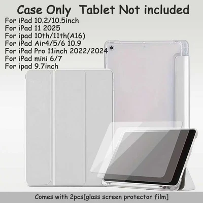 Funda Silicona Tablet para Varios Modelos de iPad con [Protector Pantalla Cristal] Foto 1 de 4