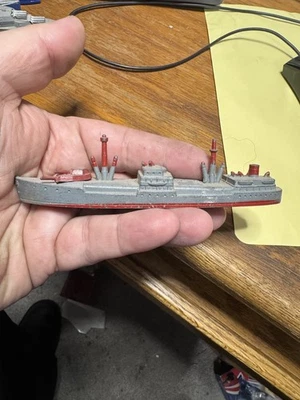 Tootsie Toy Armed Freighter WWII Navy Metal 5.5" Long Vintage - Image 1 of 4