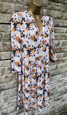 Ladies M&S Collection Floral Print Ditsy 3/4 Sleeve Oversized/Shift Dress UK 12 - Image 1 of 4