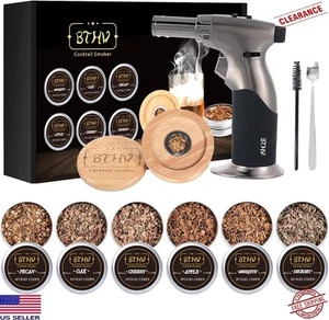 Whisky Smoker Set mit 6 Geschmacksrichtungen & Silberfackel - Cocktail Smoker Geschenkset - Bild 1 von 6