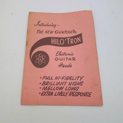 Gretsch Hilo 'Tron Pickup Tarjeta de Instrucciones Folleto Estuche Caramelo 1958 1959 1960 Foto 1 de 4
