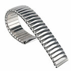 Silver Stainless Steel Flexible Watchband 18mm Watch Band Strap +Spring Bars