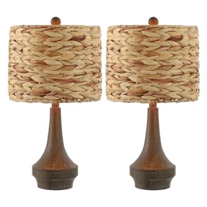 JONATHAN Y JYL4051A-SET2 Theodore 21" Rustic Farmhouse Handwoven Rattan/Resin... - Picture 1 of 6