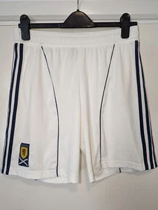 Scotland FC men's white adidas climacool Football Shorts size 30" - Picture 1 of 6