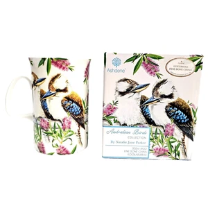 Native Australia Kookaburra Bird Flora China Coffee Mug Cup Ashdene Souvenir NEW - Picture 1 of 8
