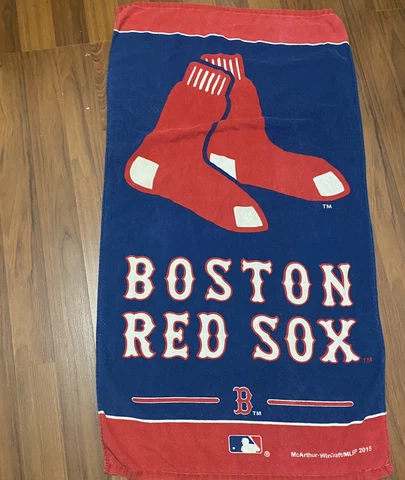 Boston Red Sox Beach Towel 28 x 42 Wincraft 2015 Baseball Gift Red Blue Cover