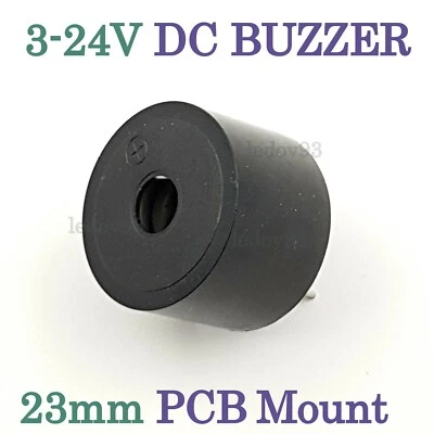 23mm 3-24V Piezo Buzzer Alarm Sounder Active DC PCB Mount 3KHz 23x16mm - Image 1 of 4
