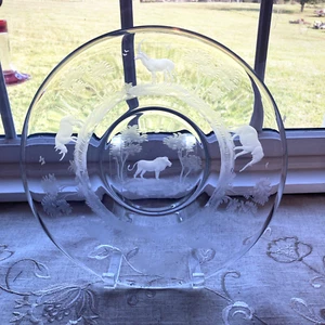 Queen Lace Crystal "Kenyan African" CHARGER 11 1/4" - Picture 1 of 7