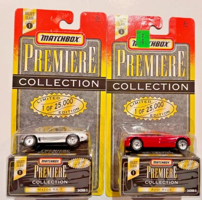 Matchbox Premiere Collection Select Class Series #1  AUDI AVUS RX-7  2 PC LOT - Image 1 of 4