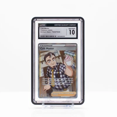Pokemon Cafe Master #TG25 Brilliant Stars 2022 Full Art Trainer - CGC 10 - Image 1 of 4