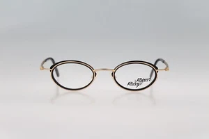 Robert Rudger 2280 010 5M, Vintage 90s black and gold oval eyeglasses frames NOS - Picture 1 of 10