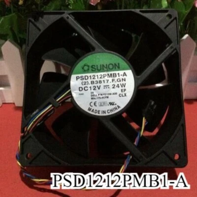 1PCS SUNON PSD1212PMB1-A DC 12V 24W 4-line Server Cooling Fan 12CM 120*120*38MM - Image 1 of 2