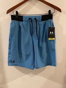 Under Armour Mens Blue Shorts With Drawstring Sz S NWT $58 Ae15 - Picture 1 of 10