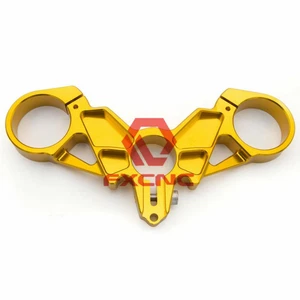 FXCNC Gold Motorcycle Front Top Upper Triple Clamp Tree For Ducati 749 848 999 - Picture 1 of 8