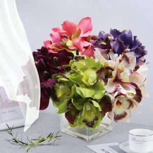 7 Heads Orchid Fake Flowers Fake Artificial Plants Table - Picture 1 of 23