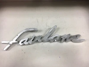 Large Fabricated Metal Ford Fairlane Emblem Automobile Advertising Oil Gas Shop  - Picture 1 of 5