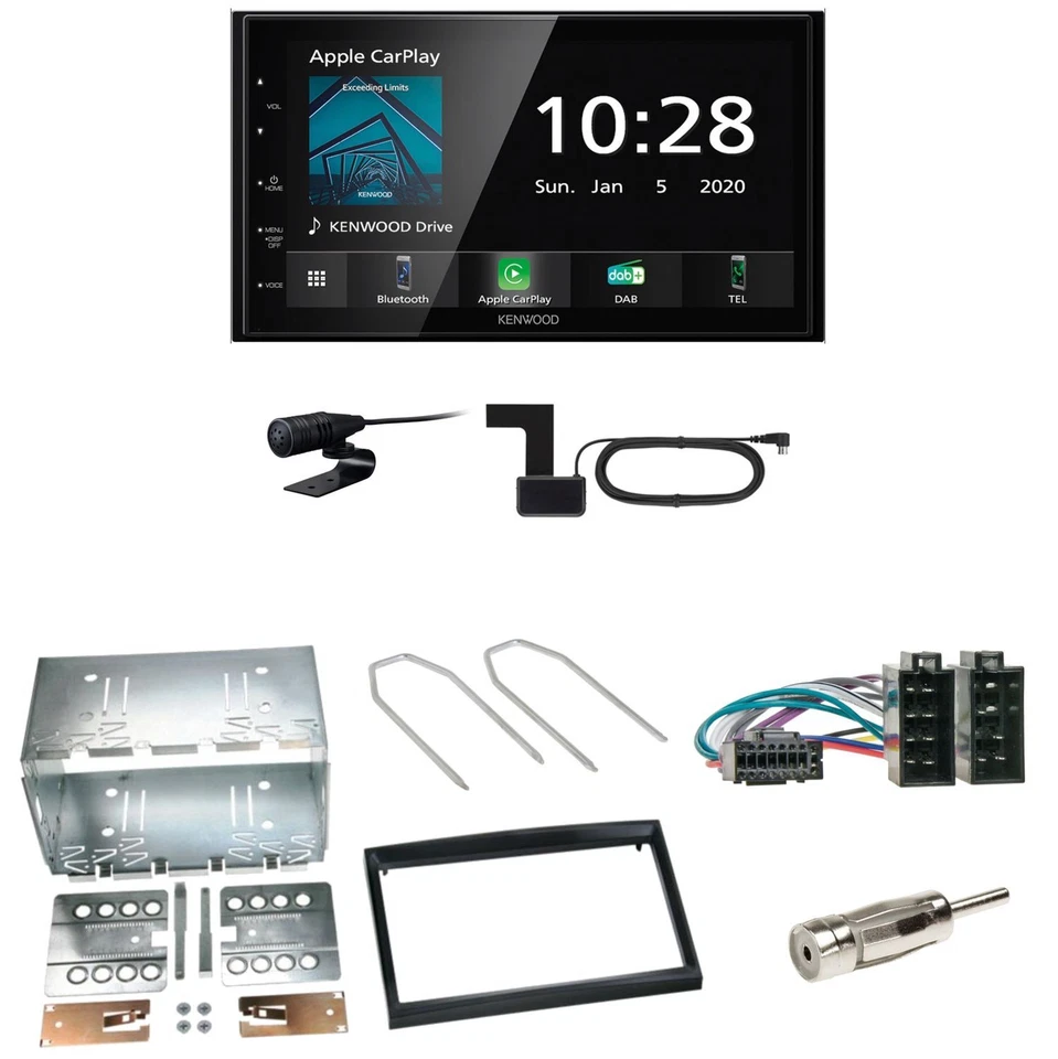Kenwood DMX5020DABS Android Auto CarPlay Einbauset für Peugeot 307 Citroen C2 C3 - Bild 1 von 1
