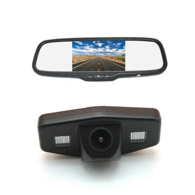 Reverse Camera & Clip-on Rear View Mirror Monitor for Honda Accord Pilot Civic - Image 1 of 4