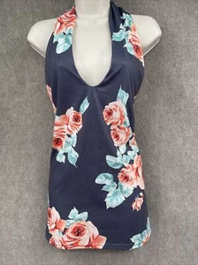 Vacation Summer Halter Top Women’s Sz Med Floral-see Photos For Measurements  - Picture 1 of 10