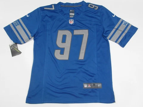 NWT Aidan Hutchinson #97 Detroit Lions Game Sewn Adult Men's Jersey Blue Cover