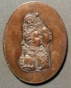 Spanisches Königshaus? Bronze verziertes Grundmetall, oval, ca. 75x60mm, ca. unzirkuliert - Bild 1 von 2