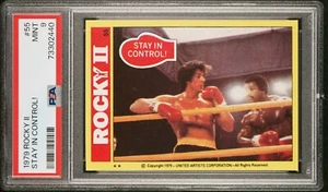 PSA 9 1979 Rocky II #55 Rocky Balboa Rookie Card Sylvester Stallone Topps Mint - Picture 1 of 3