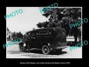 OLD LARGE HISTORIC PHOTO OF JUNCTION CITY OREGON THE J/C BAKERY VAN c1930 - Picture 1 of 1