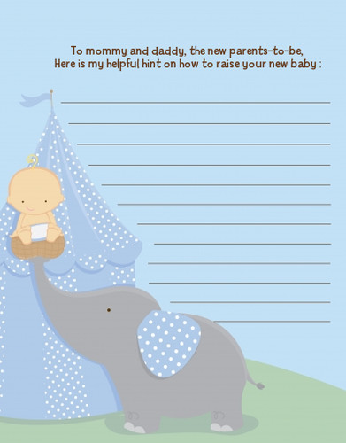 Our Little Peanut Boy - Baby Shower Notes of Advice for Mom - Set of 12 ...