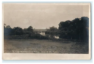 River Mackenzie Mills Meriden CT RPPC Boat View - Bild 1 von 2