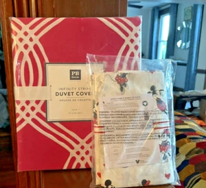 Disney Pottery Barn Mickey Minnie Mouse pillowcase + Pink Duvet holiday SET 2 l - Picture 1 of 5