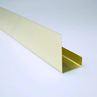 Messing 2 Kanten Winkelblech 0,7mm dick 2-fach gekantet Messing - Bild 1 von 4