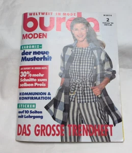 Burda Moden 02/1994 Nähen Schnittmuster Damenmode Karomix Kommunion Konfirmation - Bild 1 von 9
