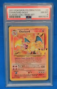 2021 POKEMON CELEBRATIONS # 4 CHARIZARD - HOLO PSA 8 NM-MT # 88979214 CLASSIC - Picture 1 of 2