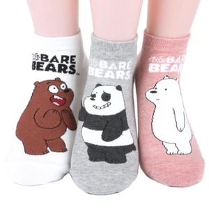We Bare Bears Socken Damensocken 3 Paar (Grizzly, Panda, Eisbär) 03 - Bild 1 von 5